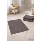 3 Lü Banyo Ayak Havlusu Seti %100 Pamuk Damatouch Antrasit
