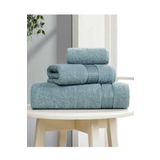 3 lü Banyo Havlusu Seti Pamuklu Ritim Mint