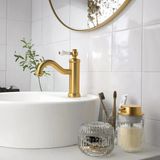 3 Lu Banyo Sabunluk Seti Sılvtjrn Gold Renk-Cam Meridyendukkan Sivi Sabunluk-Dis Fircalik-Cam Kutu