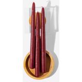 3 Lü Bordo Şamdan Mumu - Amber - Seçenek 1