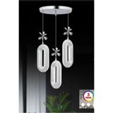 3 LÜ DEFNE 3 RENK MODLU KRİSTAL TAŞLI LEDLİ SARKIT AVİZE 526158955