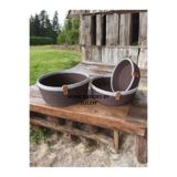 3 Lü Hasır Sepet Takımı Düzenleyici Organizer Saklama Kutusu Handmade-22x10/20x8/18x6cm OZLEM1446