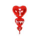 3 Lü Kalp I Love You Kırmızı Folyo Balon mrvlstprtmalz39