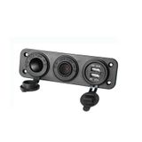 3 Lü Marin Çakmaklık Usb Şarj Soketi 12V Anahtarlı Panel