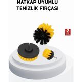 3 Lü Matkap Temizlik Fırçası Seti - Banyo, Mutfak ve Araç Jantı Için Etkili