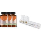 3 Lü Qualiss Q More Bağışıklık Destek Takviyesi | C Vitamini + Çinko + Selenyum + Propolis + Beta Glukan + Probiyotik | 3*60 Kapsül + Haftalık Vitamin Hap Kutusu (Set)