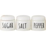 3 Lü Seramik Baharat Seti Beyaz 350 ml