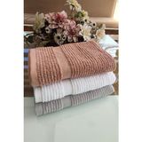 (3.lü Set) Çeyizlik Süper Soft Pembem Lüx Cotton 45X70CM. Ihraç Malı El ve Yüz Havlusu (%100 Pamuk) - Çok Renkli - 45 x 70 cm