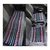 3 Lü Set Oto Koltuk Serme Kilim Minderi Siyah Beyaz - 10102