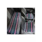 3 Lü Set Oto Koltuk Serme Kilim Minderi Siyah Beyaz