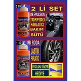 3 Lü Set Torpido Parlatıcı Süt Sülükon 1 Kg+Lastik Parlatıcı 1 Kg + 2 Ad Uygulama Süngeri