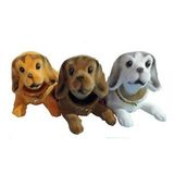 3 Lü Set - Torpido Üstü Kafa Sallayan Köpek 17x9x7 cm . Beyaz, Kahverengi ve Turuncu