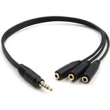 3 Lü Stereo Çoklayıcı, 3 x 3.5 mm Aux, 1 Giriş 3 Çıkış 3.5mm Jak Kablo
