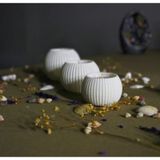3 Lü Tealight Mumluk Seti Dekoratif Ev & Salon Mumluğu Hediyelik Set Mermer Desen