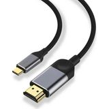 3 Metre 8 Gbps Hız 4K/30 Hz Type C To HDMI Çevirici Dönüştürücü TV Telefon PC Hasır Bağlantı Kablosu