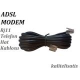 3 Metre Adsl Modem Telefon Hat Kablosu Rj11 10 Adet