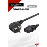 3 Metre C13 Power Kablo - Bilgisayar Kasa Monitör Pc Güç Kablosu 3*1mm 10A-16A 250V 500W 3mt