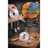 3 Metre Çift Taraflı Nano Bant Süper Güçlü Şeffaf Jel Silikon Duvar Çerçeve Askı Bandı ATSN-JJ04YT1893