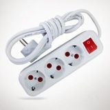 3 Metre Kablolu Anahtarlı 3 lü Topraklı Grup Priz