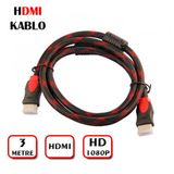 3 Metre Kaliteli Örgülü hdmi kablo 3 mt hdmi kablo