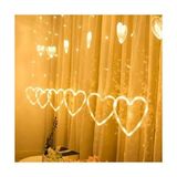 3 Metre LED Işıklı 12'li Kalp Işık Zinciri Dekoratif Aydınlatma Ev Dekorasyonu Süsleme Salon Oda Merdiven Balkon Süslemeleri Için Yılbaşı Eğlence Doğum Günü Özel Aydınlatma - 1 m - 00 Beyaz