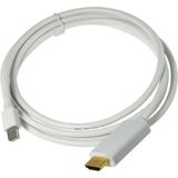 3 Metre Mini Displayport To HDMI Kablo Thunderbolt Macbook Tv Bağlantı - Beyaz