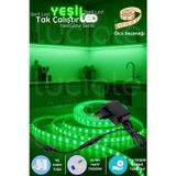 3 Metre NeoGlow LED Şerit Işık – 12V Tak Çalıştır 60 Çipli Yeşil Işık Bandı Fişli LED Seti