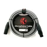3 Metre Örgülü Mikrofon Kablosu 3pin Dişi 3pin Erkek