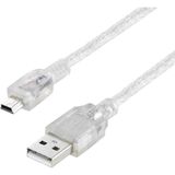 3 Metre Ps3 Joystick Kol Şarj Kablosu 5 Pin Mini USB Ipod Şarj Kablosu Şeffaf 1.kalite