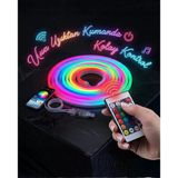 3 Metre Rgb Akıllı Neon Led Şerit Işık Telefon Ve Kumanda Kontrollü Ambiyans Aydınlatma