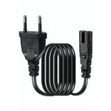 3 Metre Teyp Işıldak Fişi C7 Power Güç Kablosu 3m 2x0.75 Enerji Kablosu 2 Pinli Power Cord Pvc Siyah