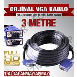 3 METRE VGA KABLOSU PROJEKSİYON BİLGİSAYAR KABLOSU OKUL KULLANIMI