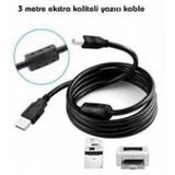 3 METRE YAZICI KABLOSU LAZER YAZICI KABLO 3MT USB PRİNTER KABLO