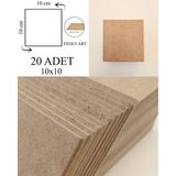 3 mm 10X10 Mdf Plaka (10 Adet) - Hobi, Maket, Ahşap El Sanatları Için Uygun (10`lu Paket) - Çok Renkli - Standart - Genel
