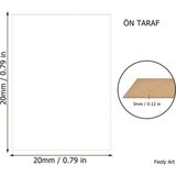 3 mm 20X20 Mdf Plaka (5 Adet) - Hobi, Maket, Ahşap El Sanatları Için Uygun (5`li Paket) - Çok Renkli