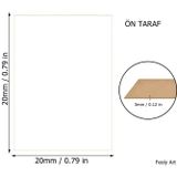 3 mm 20x20 MDF Plaka (5 ADET) - Hobi, Maket, Ahşap El Sanatları İçin Uygun (5`li Paket)