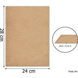 3 mm 28X24 Mdf Plaka (3 Adet) - Hobi, Maket, Ahşap El Sanatları Için Uygun (3`lü Paket) - Çok Renkli