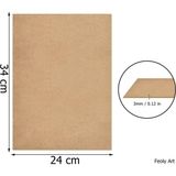 3 mm 34X24 Mdf Plaka (3 Adet) - Hobi, Maket, Ahşap El Sanatları Için Uygun (3`lü Paket) - Çok Renkli - Standart - Genel