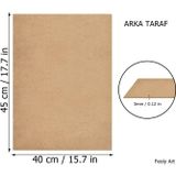 3 mm / 40 cm x 45 cm MDF Plaka (3 ADET) - Hobi, Maket, Ahşap El Sanatları İçin Uygun (3`lü Paket)