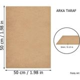 3 mm 50X50 Mdf Plaka (2 Adet) - Hobi, Maket, Ahşap El Sanatları Için Uygun (2`li Paket) - Çok Renkli - Standart - Genel