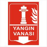 3 mm Dekota (Forex) Üzerine Uv Baskı Yangın Vanası Uyarı Levhası 35X25 cm - 35 x 25 cm