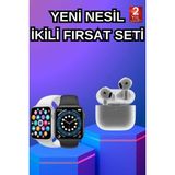 3.nesil Tws Bluetooth Kulaklık ve Dokunmatik Ekran Akıllı Saat Sesli Görüşme KAYALI27-Y74YIU-K - 35 - 48 mm - 1 - 01P-Pembe