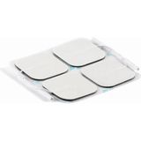 3 Paket 12 Adet Kablolu Soketli Elektrot 5x5 cm Ems Tens Cihazı Pin Girişli Elektrodu