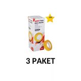 3 Paket (36 Adet) 12Mmx33m Şeffaf Büro Bandı Para Bandı