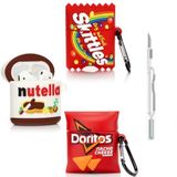(3 Paket) AirPods 2./1. Nesil için Temizleme Kitli Kılıf, XMBYGY Sevimli Cilt Tasarımı Silikon Karikatür Şarj Kılıfı AirPods 1/2 Kulaklıklar için Anahtarlıklı Koruyucu Kılıflar (N+S+D)