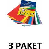 3 Paket Elişi Kağıdı A4 10 Renk Karışık 10 Lu Poşet