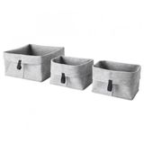 3 Parça Gri Kutu Seti ,ıkea 2 Adet 19x13x18 Cm Ve 1 Adet 25x25x18 Cm Düzenleyici Kutu