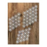 3 Parça Iğne Oyalı Yatak Odası Takımı Krem 17X25 25X40 Ebatındadır