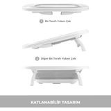 3 Parça Katlanır Bebek Küvet Seti, Bebek Banyo Küveti 50 Litre, Katlanır Kova 12,8 Litre ve Ma� - Çok Renkli