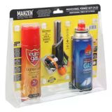 3 Parça Profesyonel Pürmüz Seti Pürmüz Torch Çakmak Başlık- Kamp Gazı 400ml- Çakmak Gazı 270